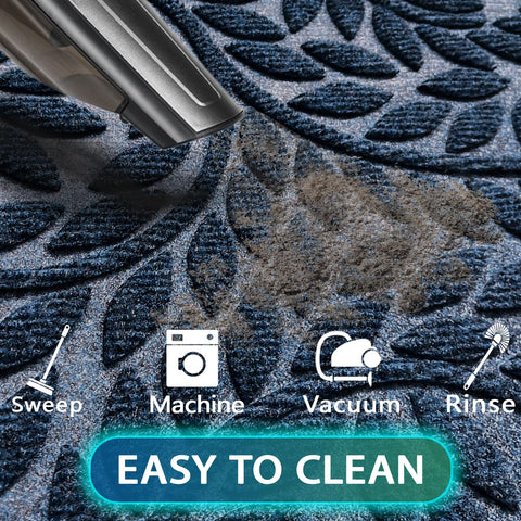 Bulijojo outdoor indoor mat endures all weather while trapping grit near the doorway