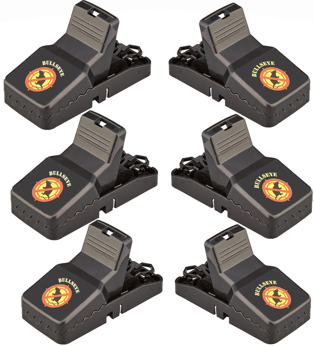 Bullseye rat traps with teeth ready for indoor or outdoor use for quick control.