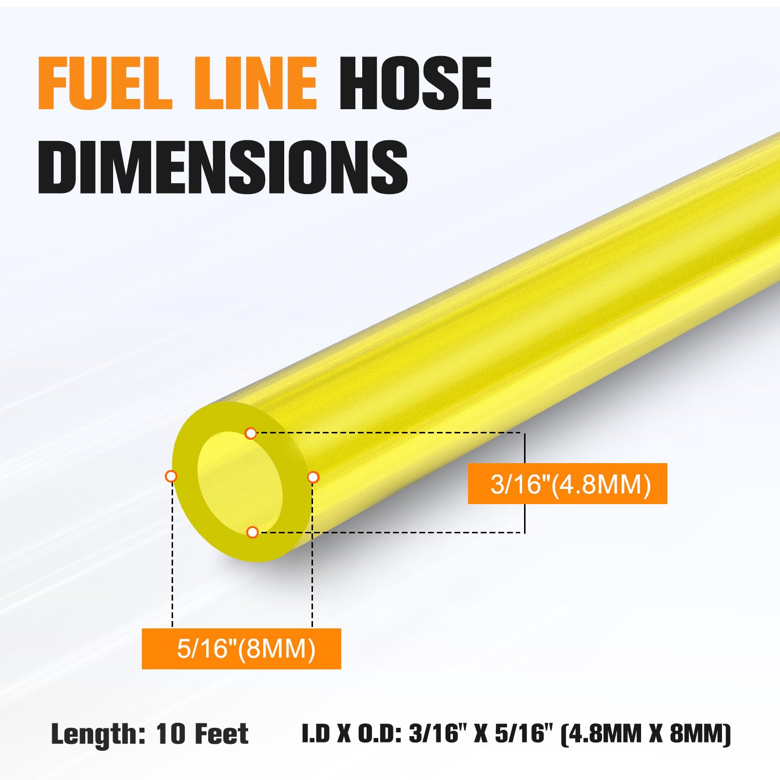 Bullwall fuel line hose demonstrates flexible bend resistance for tight routing.