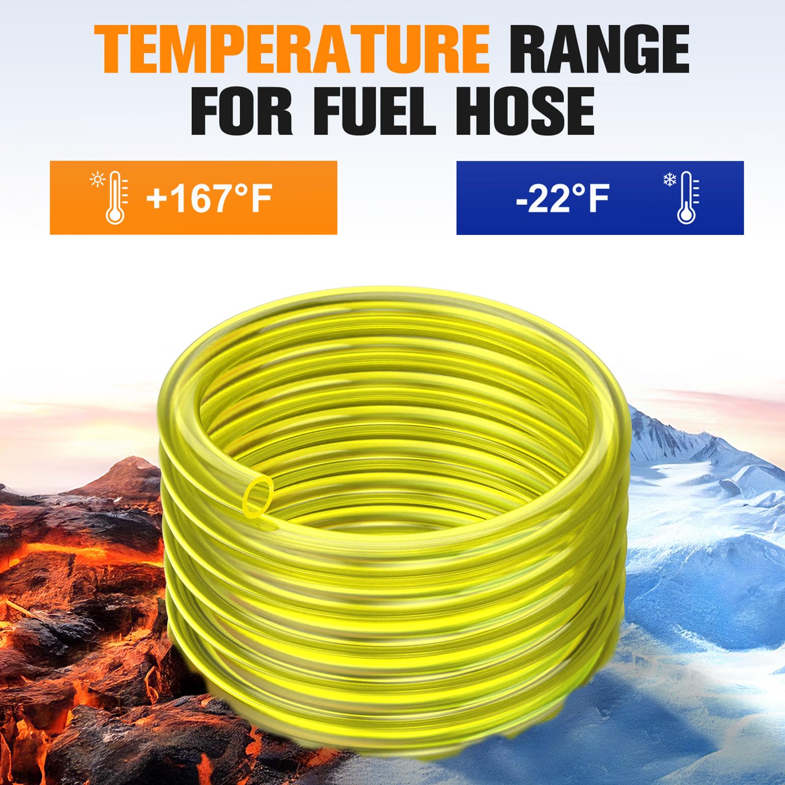 Bullwall fuel line hose suitable for chainsaws, blowers, and generators.