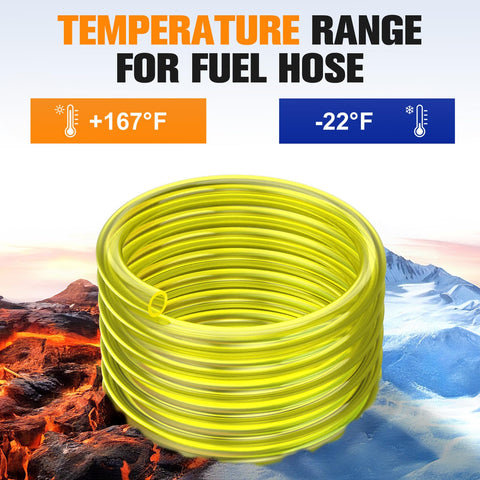 Bullwall fuel line hose fits small engines like trimmers and mowers.