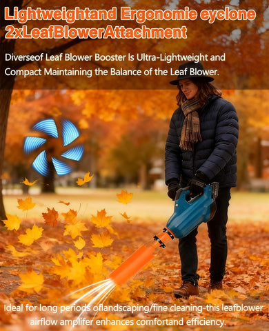 Bumilily cyclone 2x leaf blower extension boosts airflow for lawns.