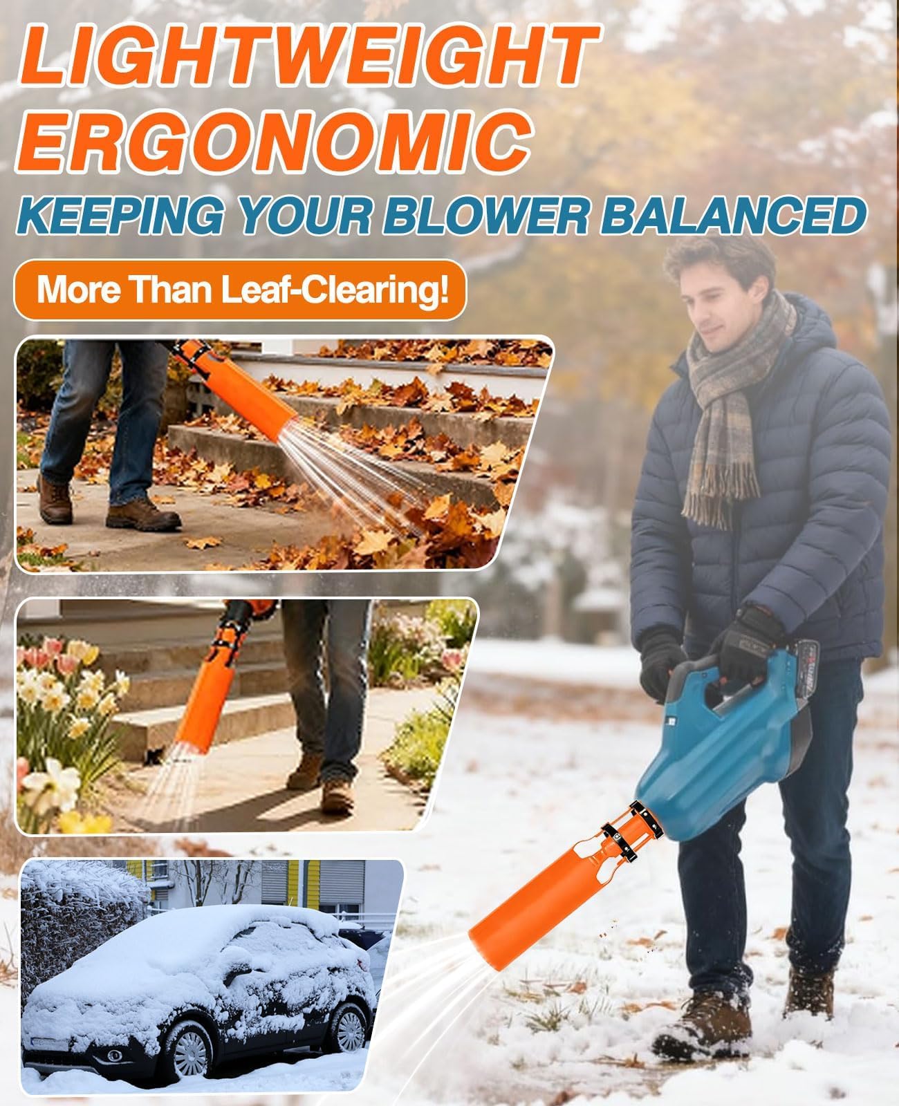 Bumilily venturi-style leaf blower attachment for quicker debris removal.