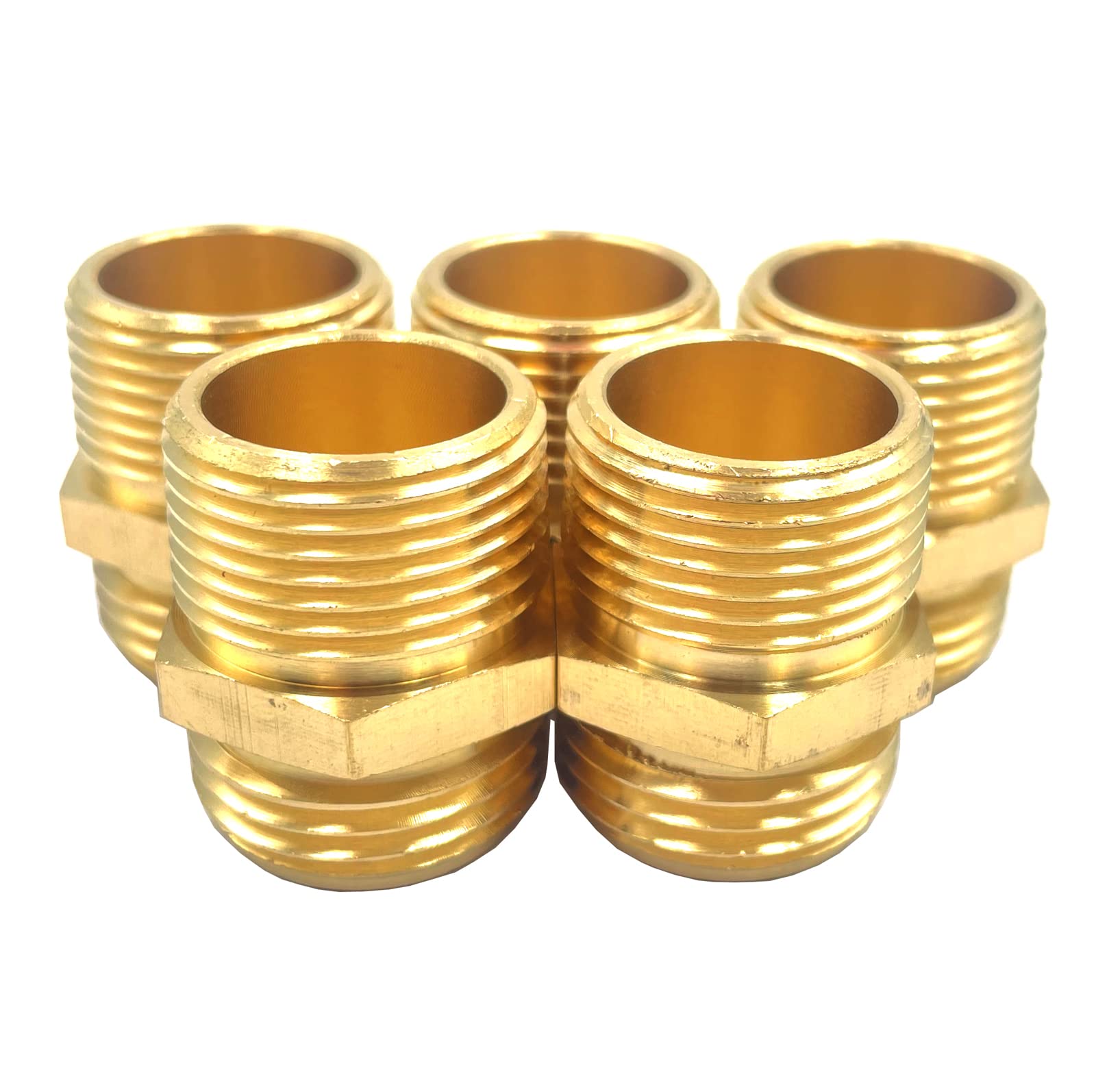 Bumugufu 3/4 GHT to 3/4 NPT male adapter in solid brass for durable irrigation connections