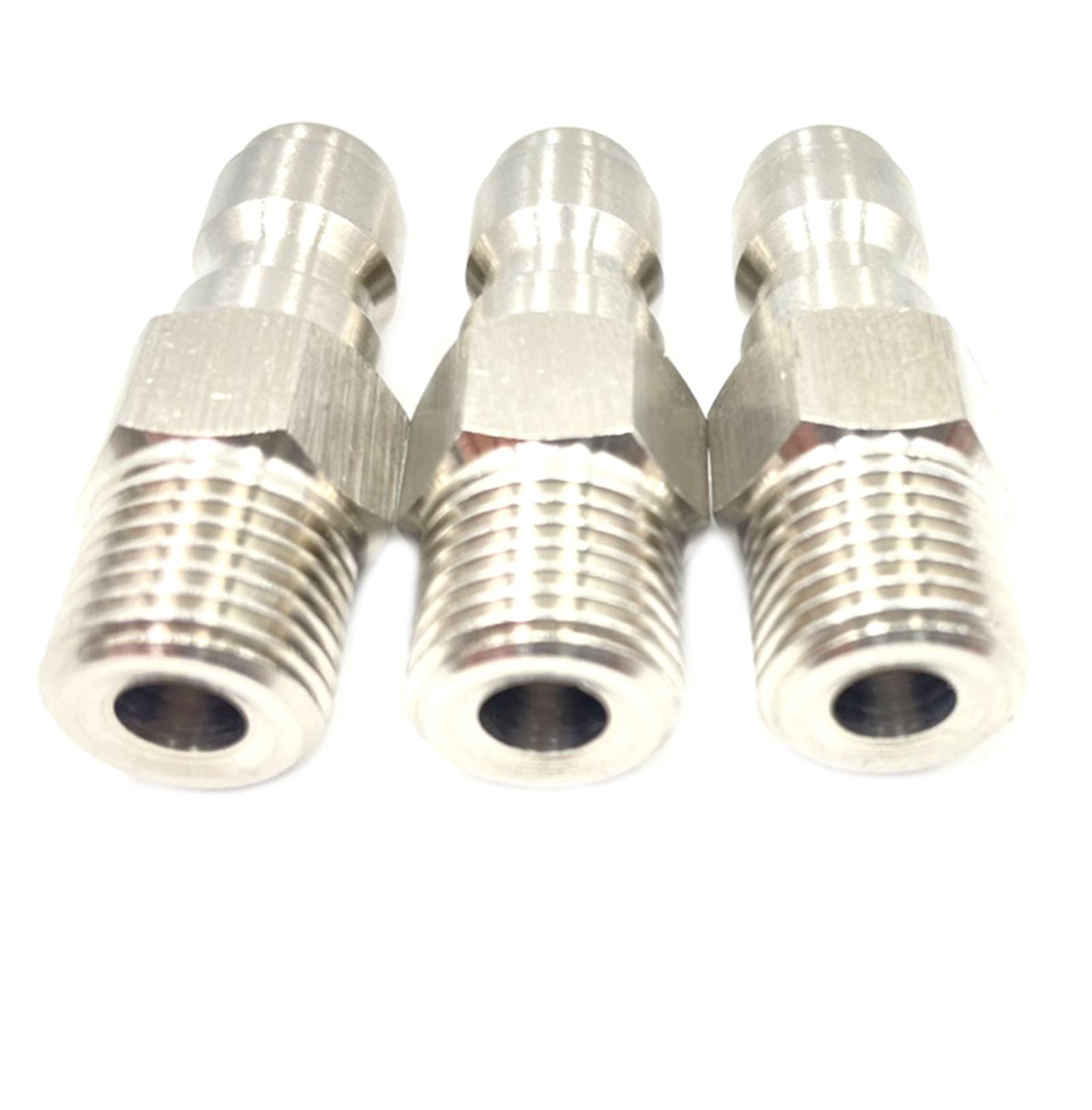 Bumugufu pressure-washer connector enables fast outlet and nozzle exchanges.