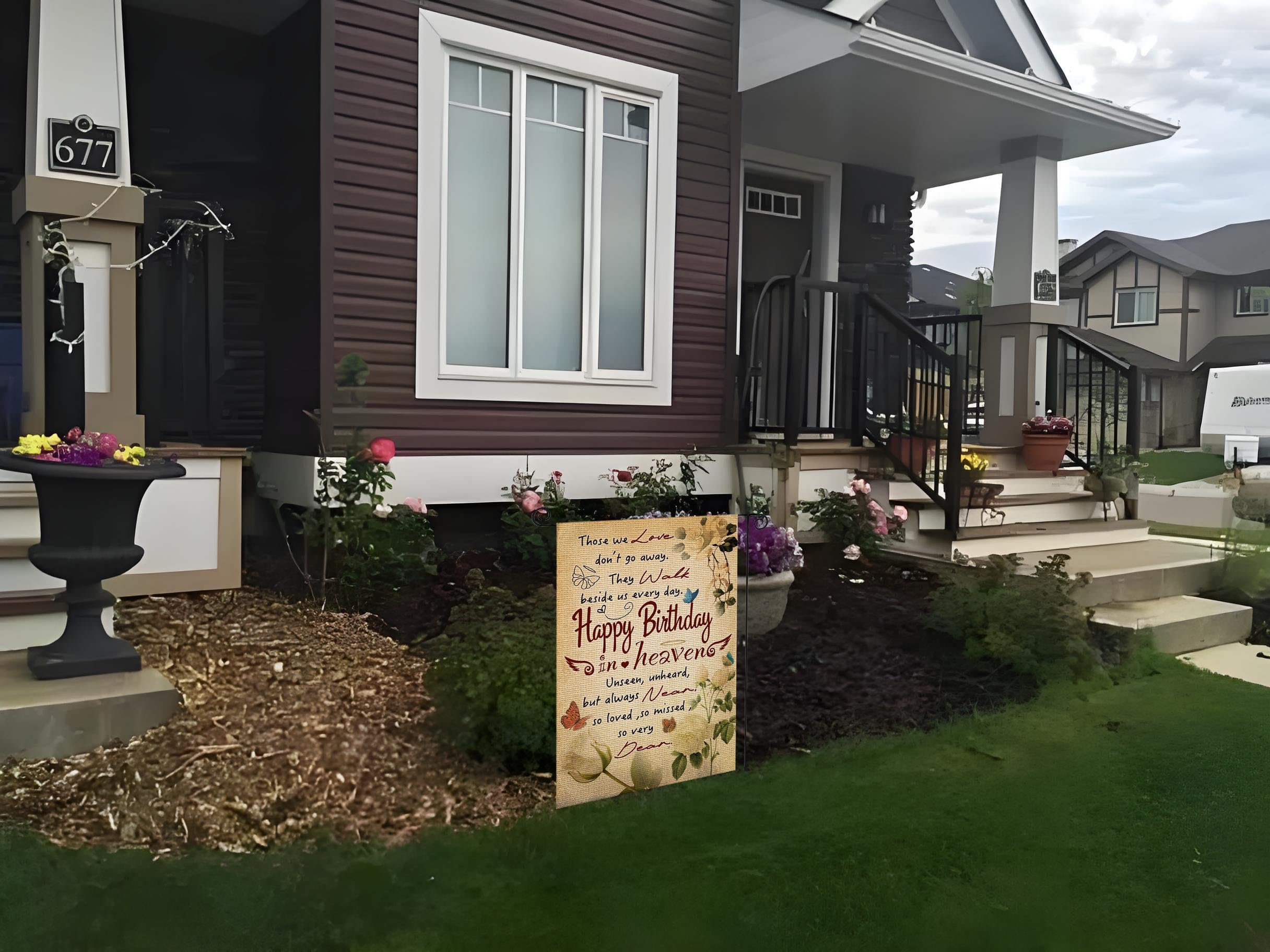 Bunldapoog remember forever flag supports garden and gravesite displays.
