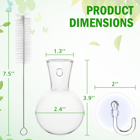 Complete Bunmery kit includes four glass vases, four suction cups, and brush