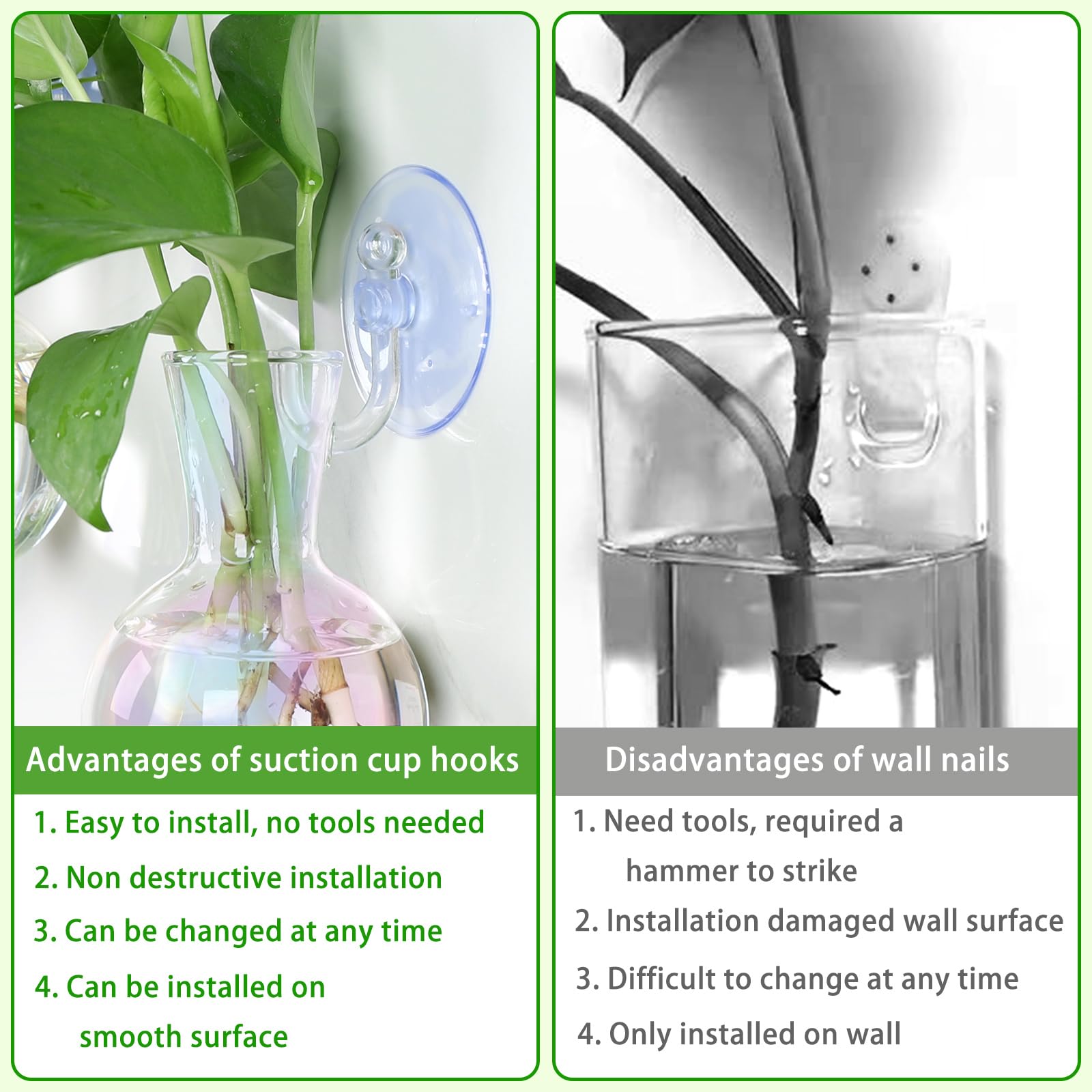 Bunmery suction-cup setup on a smooth surface for wall hanging.