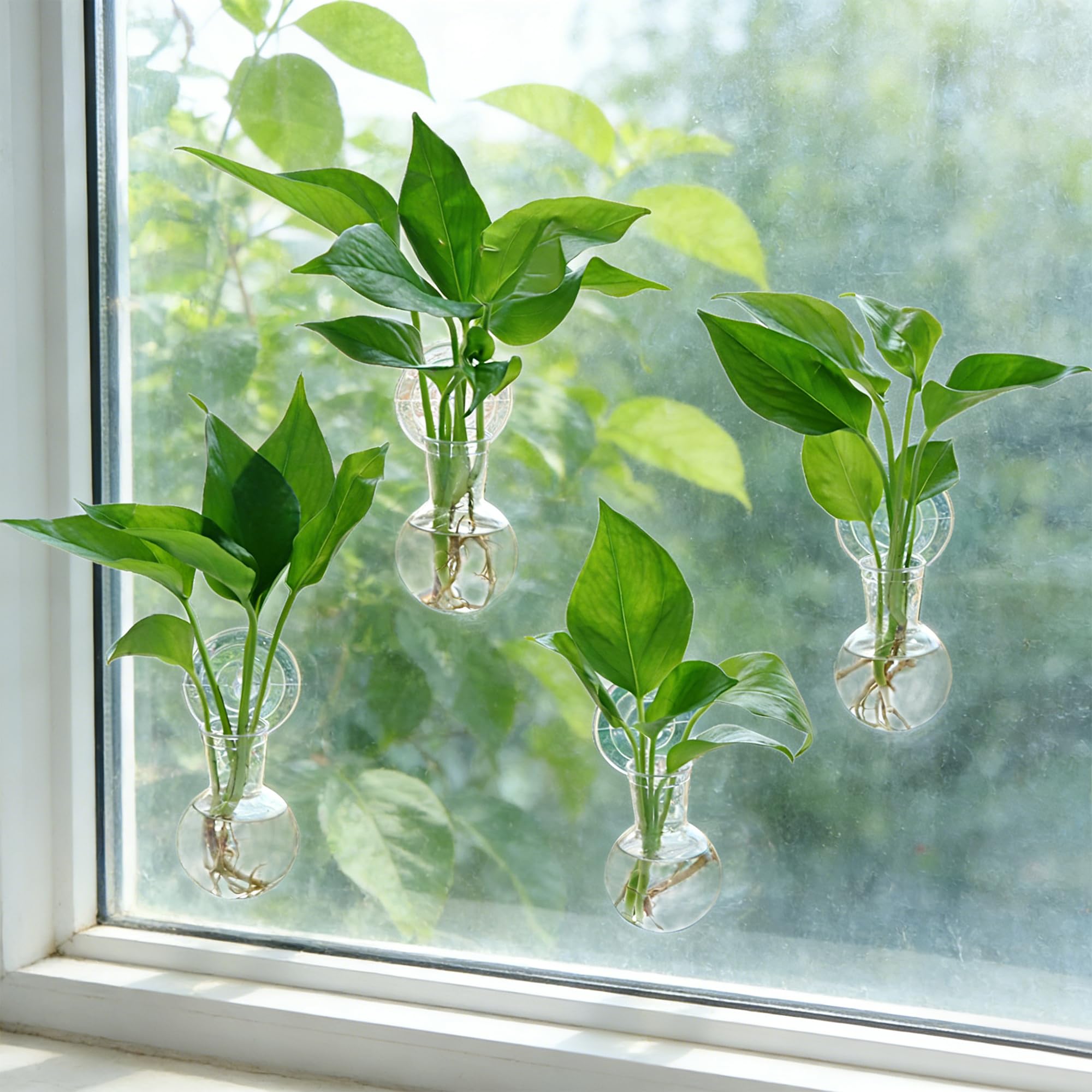 Bunmery window propagation station with suction cup for damage-free hanging