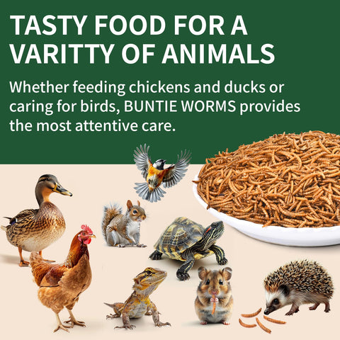BUNTIE WORMS resealable bag helps maintain freshness between feedings.