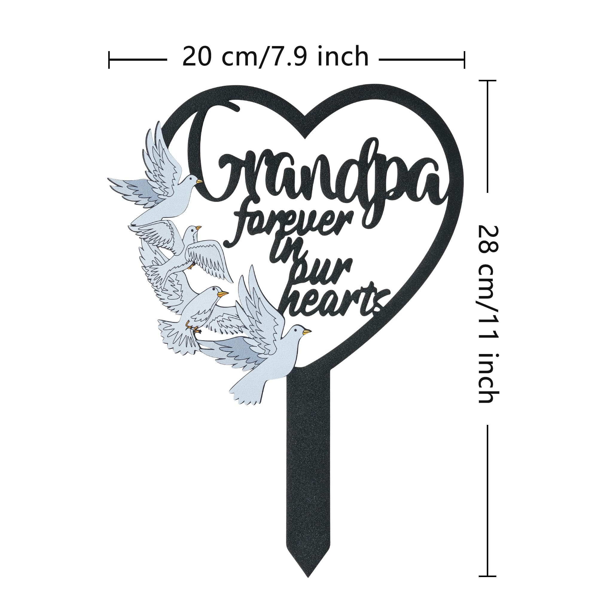 BUoonyer dove heart memorial plaque adds gentle garden decor for respectful remembrance.