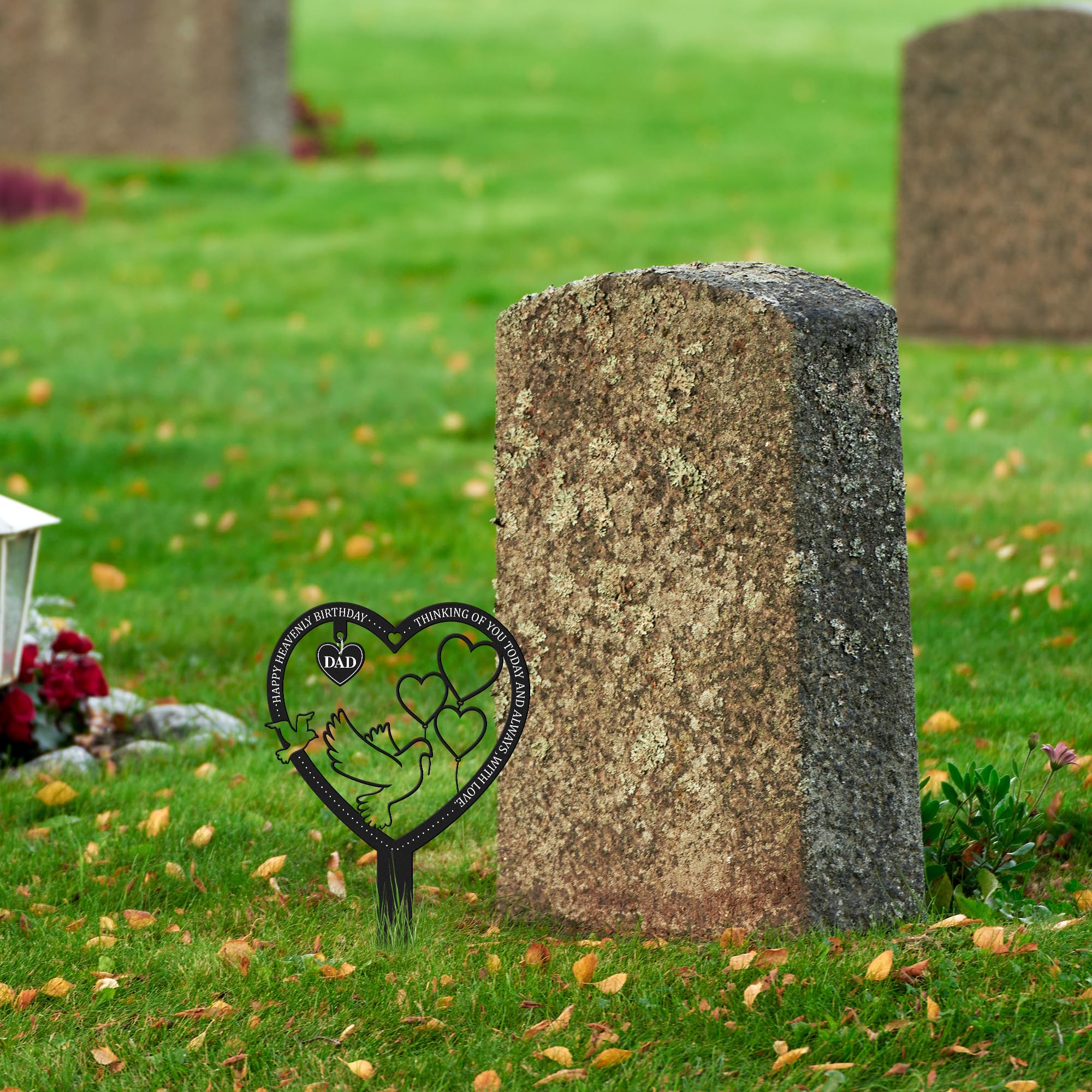 BUoonyer 11 x 7.9 inch cemetery sign, unobtrusive and respectful display.