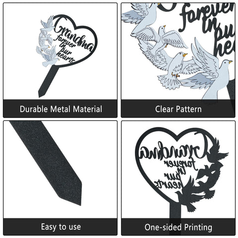 BUoonyer metal grave marker designed for weather-resistant graveyard display.