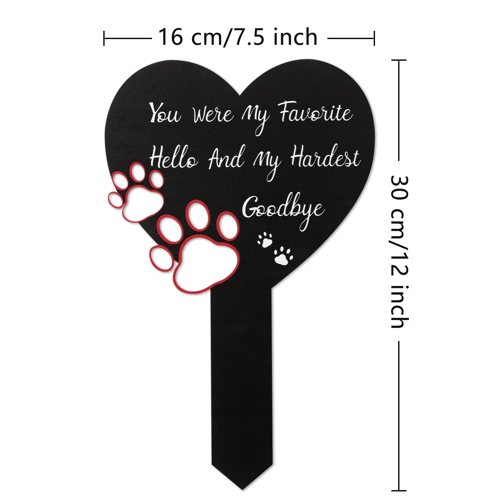 BUoonyer paw-heart design marker ready to be placed in soil.