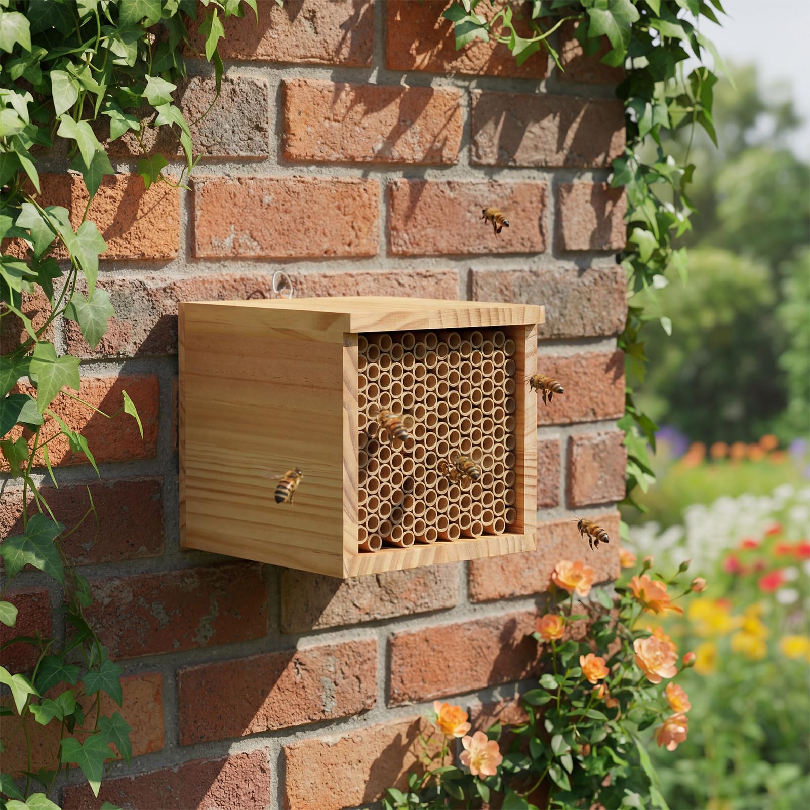 Burbell Easy Installation — back-hanging holes for flexible placement on trees, walls, or fences