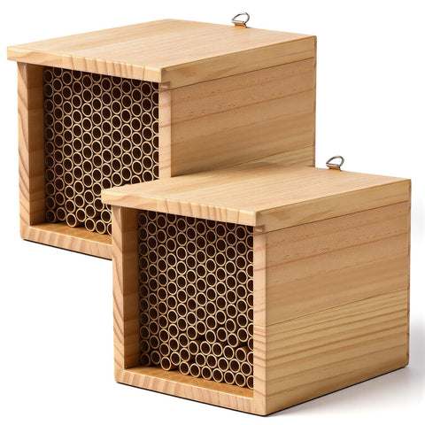Burbell Mason Bee House — assembled wooden shelter ready to invite mason bees for natural pollination