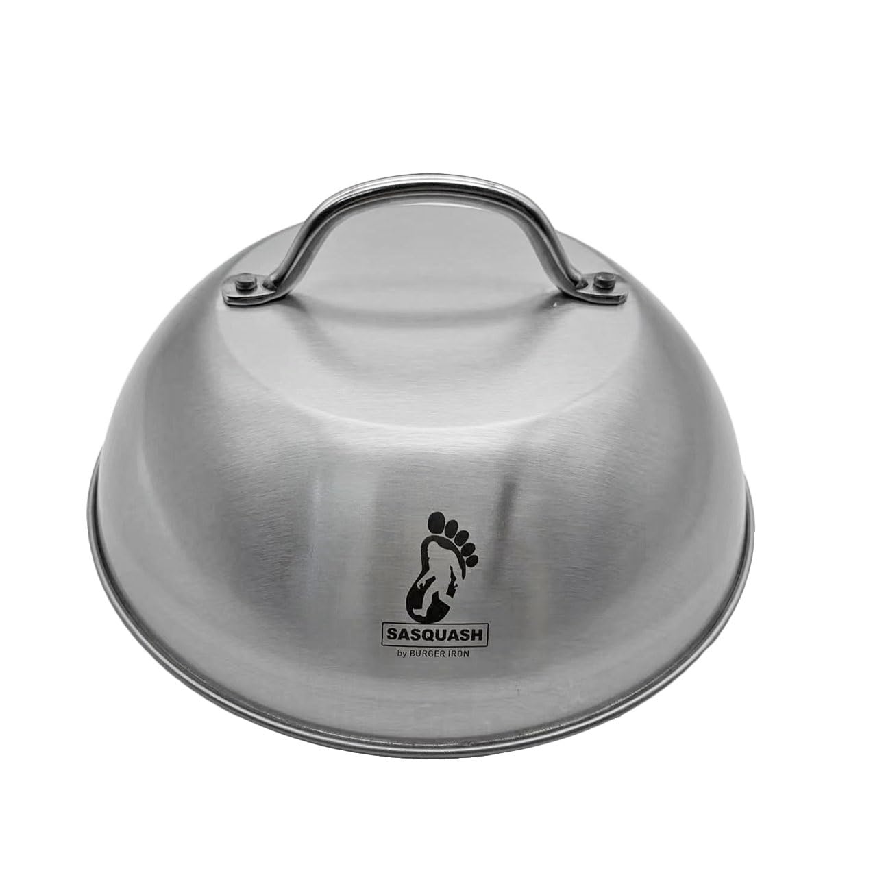 Burger Iron Sasquash flat handle design with heat resistance and easy cleanup.
