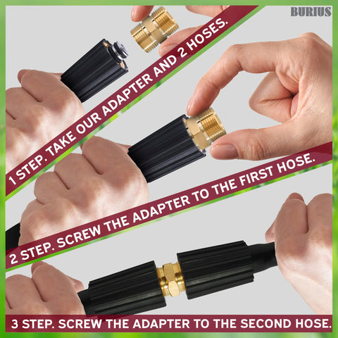 BURIUS quick-connect no-leak design depicted for mess-free tool changes.