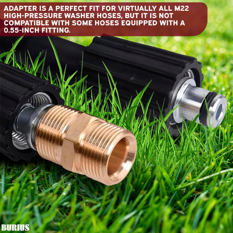 BURIUS durable brass hose connector shown ready for frequent outdoor maintenance.