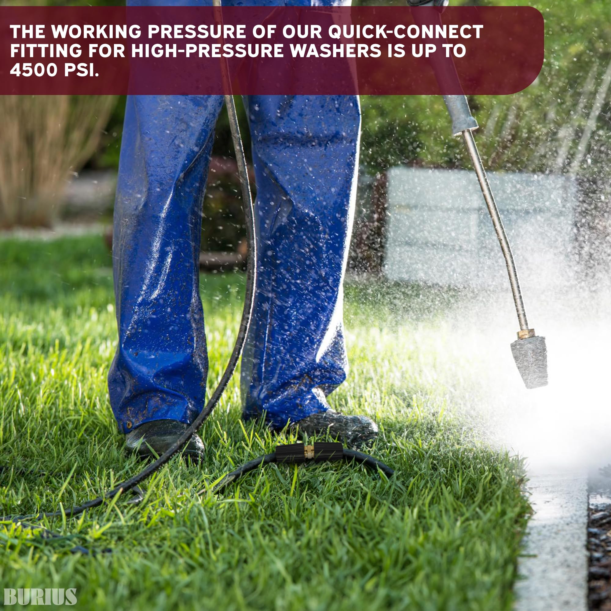 BURIUS compact design image illustrates quick, tool-free installation.