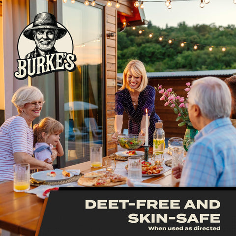 Burke’s Bug Repellent Spray applicator nozzle shows easy, spray-on application.