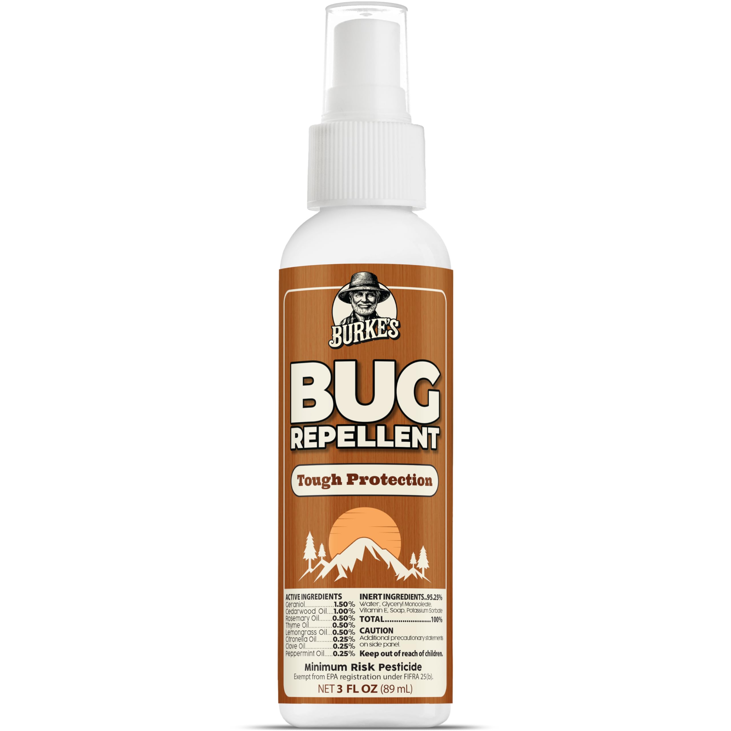 Burke’s Bug Repellent Spray front bottle keeps outdoor plans protected.