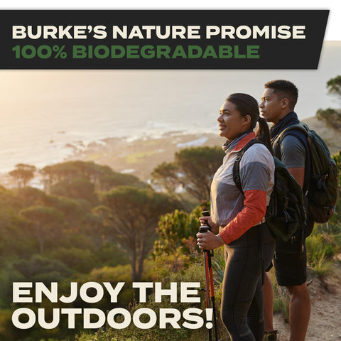 Burke's USA-made Mosquito Repellent label highlights quality and origin.