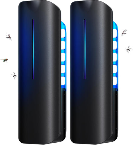 BURLAN fruit fly trap front view showing dual UV lure for indoor pest control
