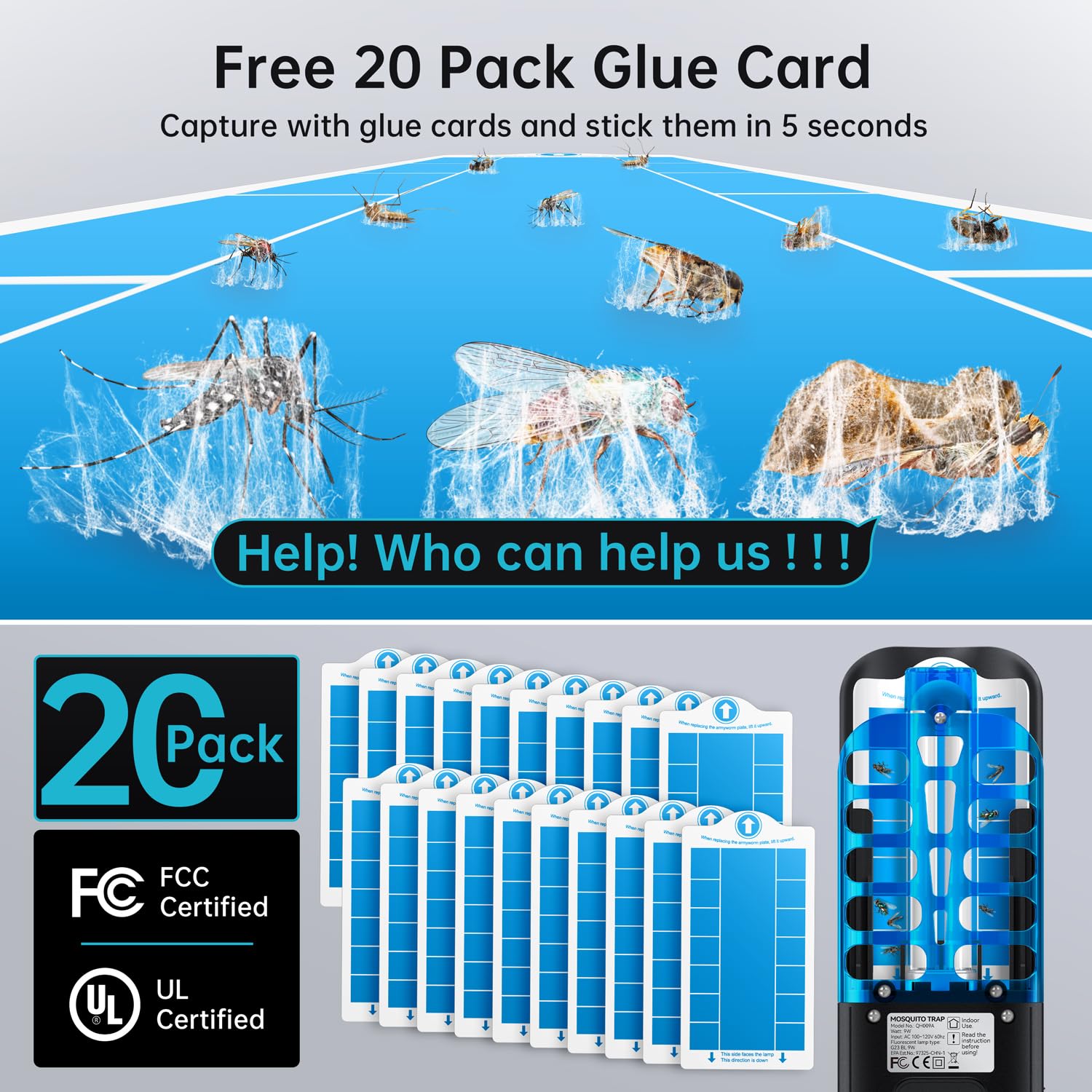BURLAN glue boards refill pack for continuous insect protection