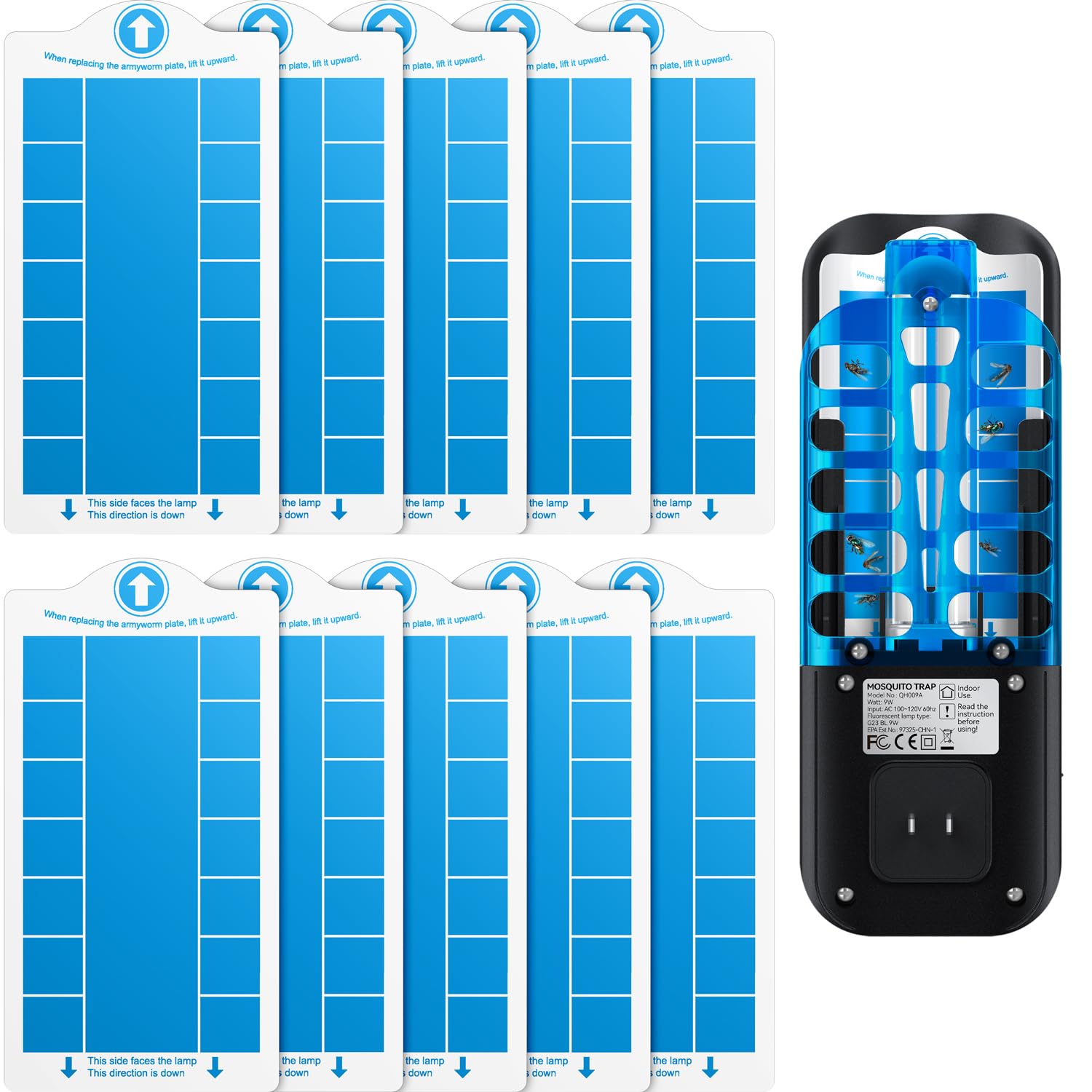 BURLAN sticky card plug refill for indoor traps; safe and easy to replace.