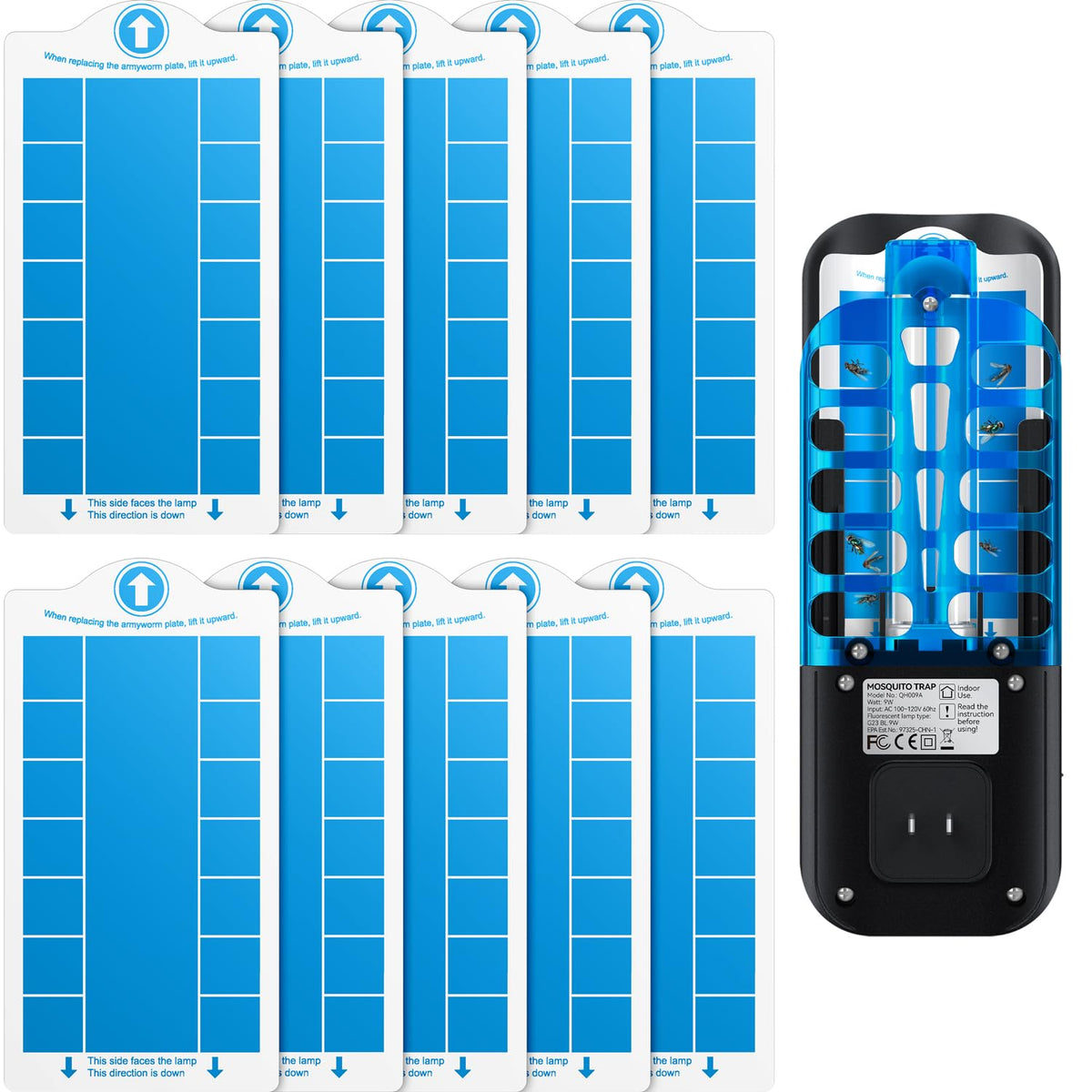 BURLAN sticky card plug refill for indoor traps; safe and easy to replace.