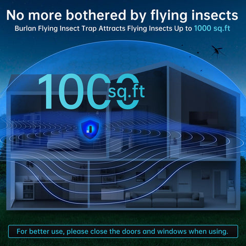 BURLAN 9W UV bulbs detail for attracting flying pests efficiently