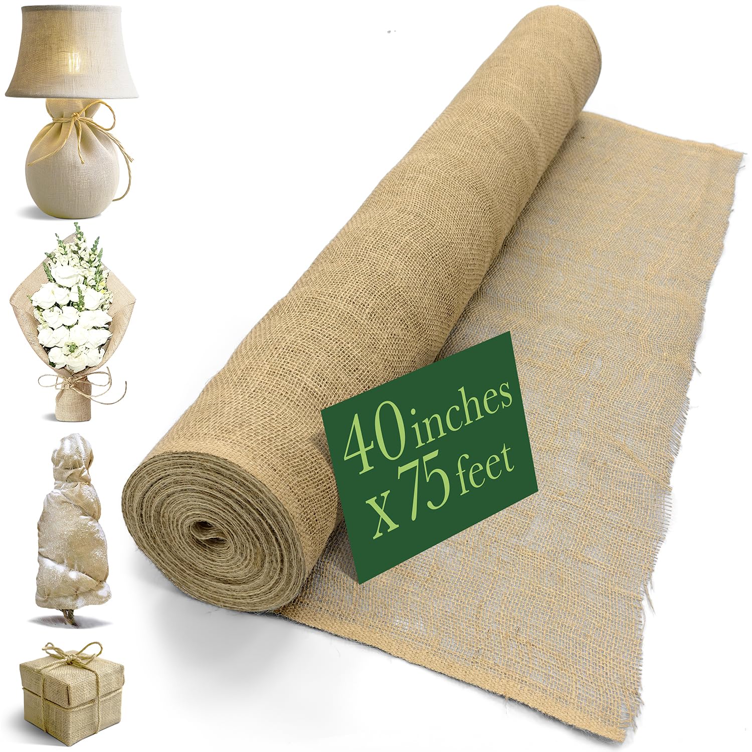 Burloptuous burlap roll 40x75ft for garden and outdoor use