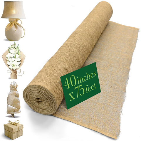 Burloptuous burlap roll 40x75ft for garden and outdoor use