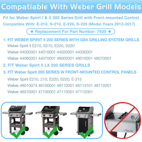 Burly Grill 7635 notched-design bars improving heat circulation and flame observation.