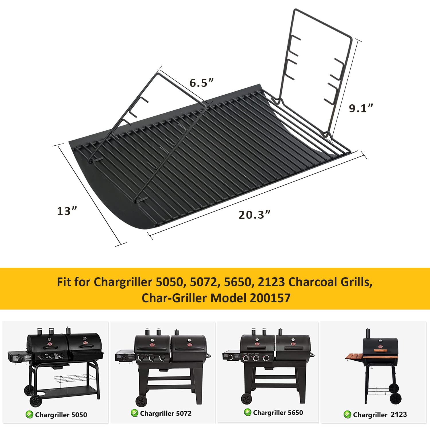 Burly Grill anti-rust finish helps maintain a clean look over time.
