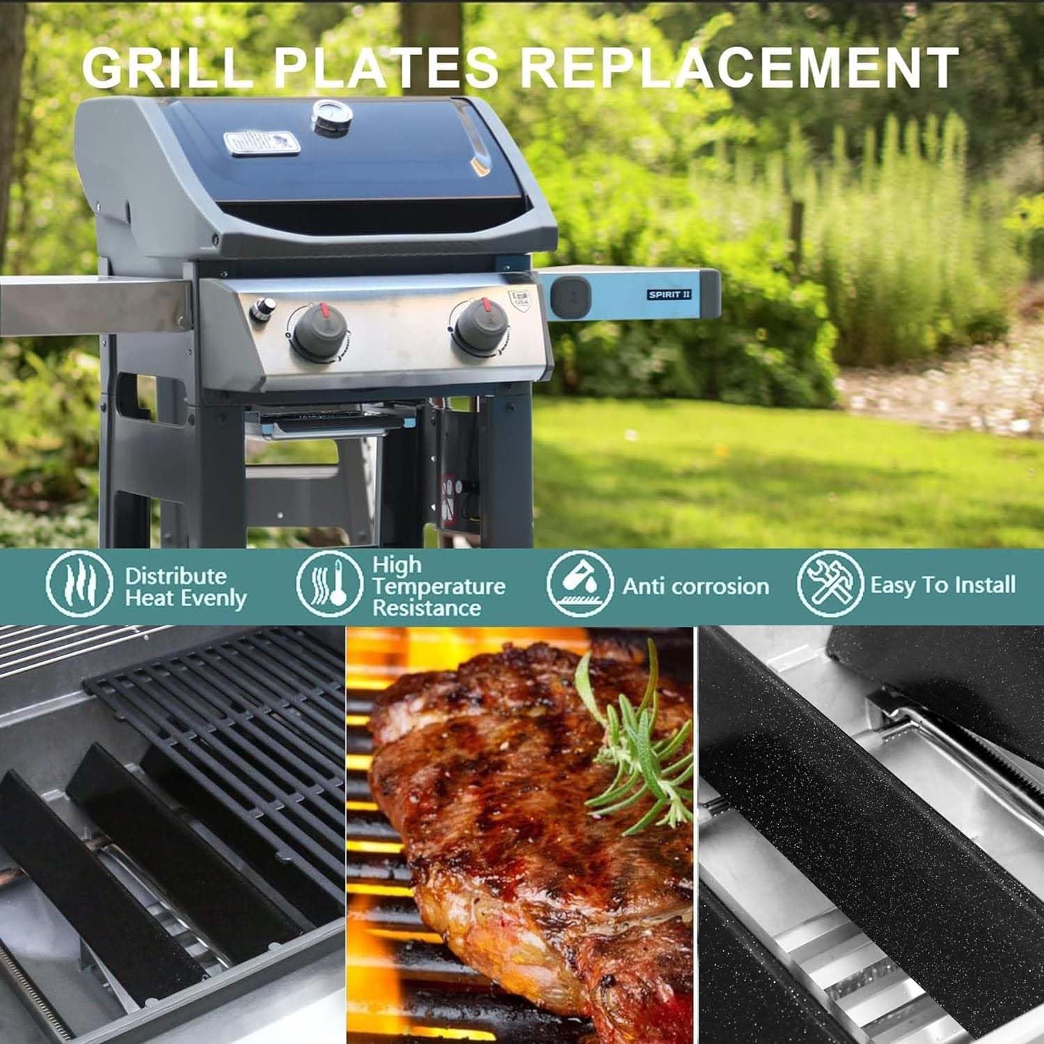 Burly Grill flavor bars 15-25 inch for steady heat and even cooking