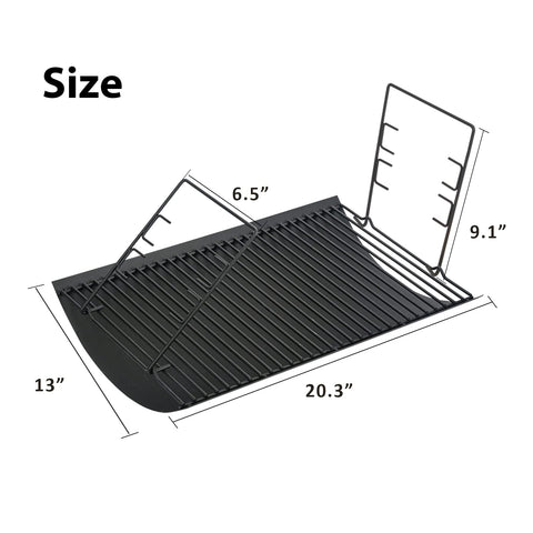 Burly Grill grate hangers for the ash pan enable easy disassembly during cleaning.