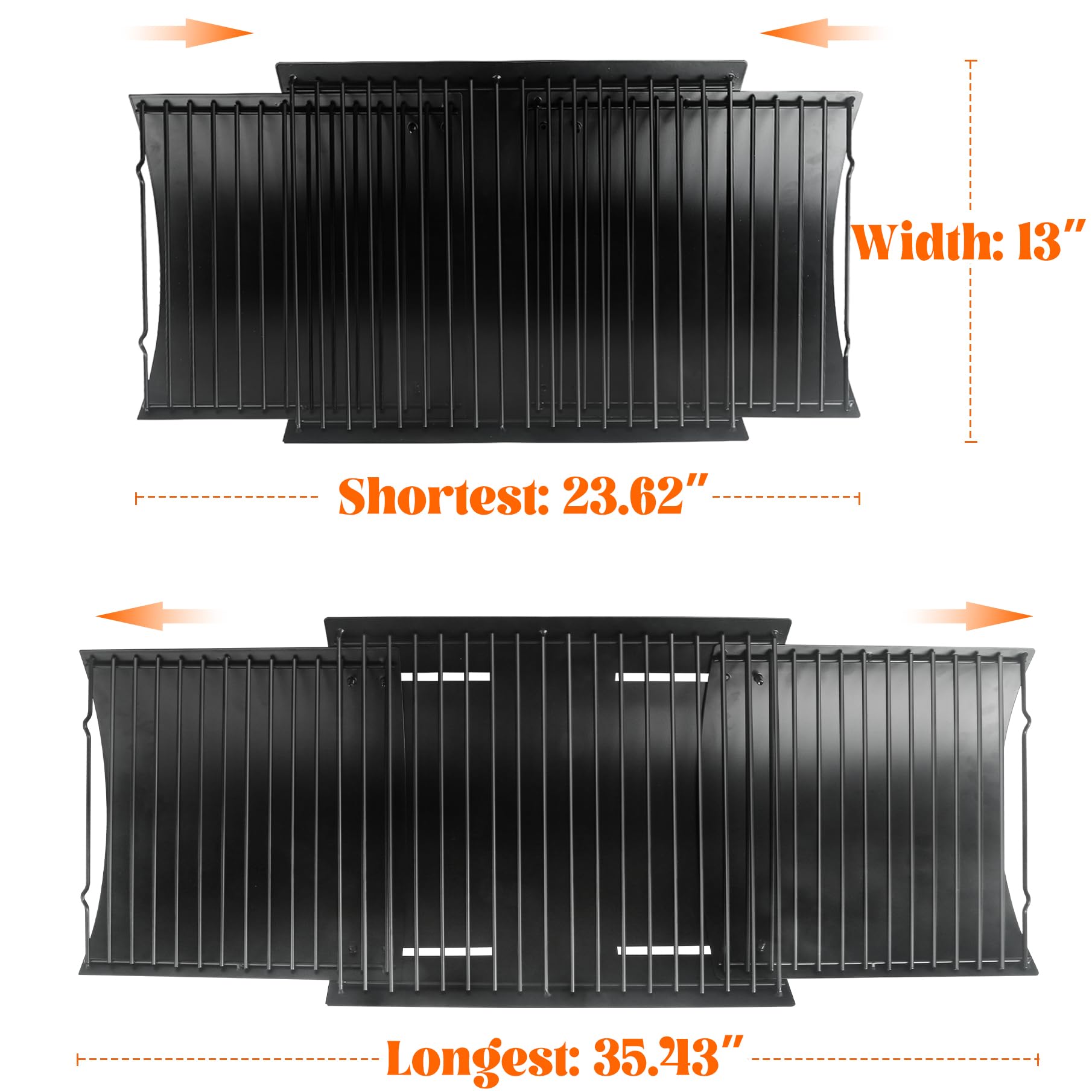 Burly Grill solid powder-coated steel ash pan resists high heat and rust.