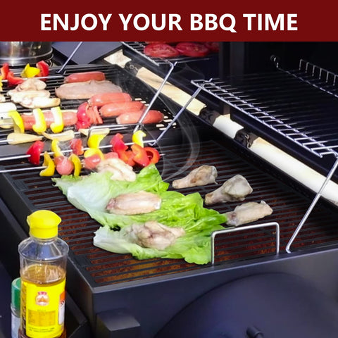 Burly Grill wide surface grate coverage for efficient cooking