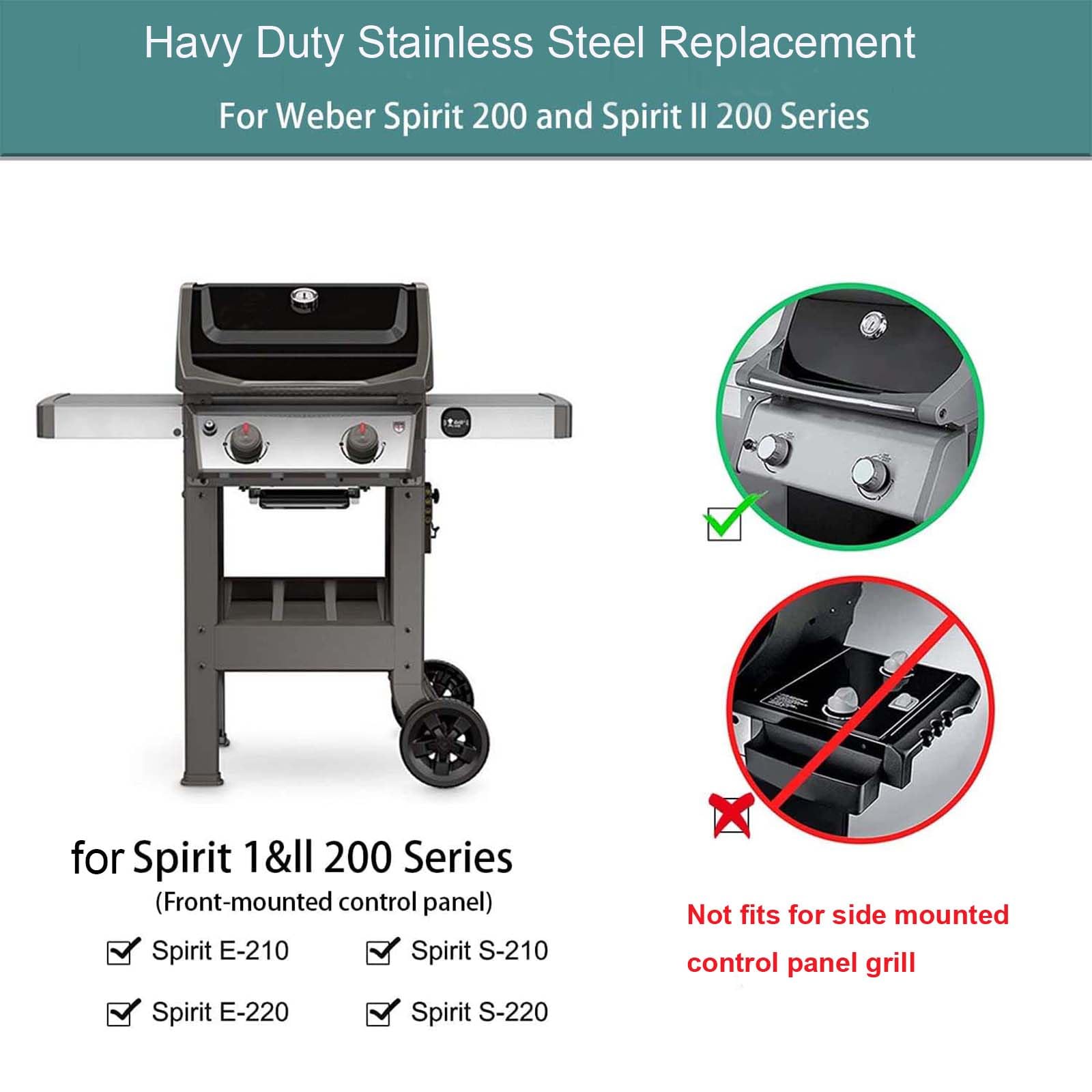 Burly Grill heat shields complete assembly for Spirit grills, simple installation