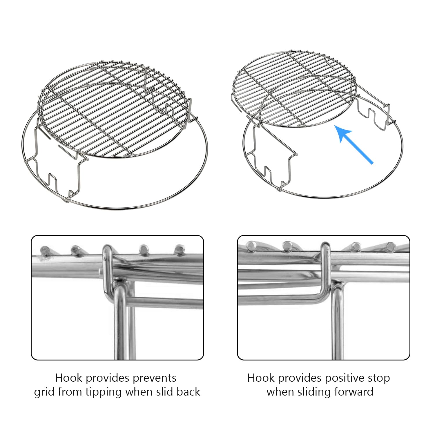 Burly Grill multi level rack enabling stacked cooking
