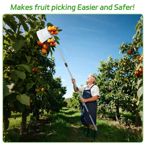 BURMONG easy-grip handle improves control during fruit collection