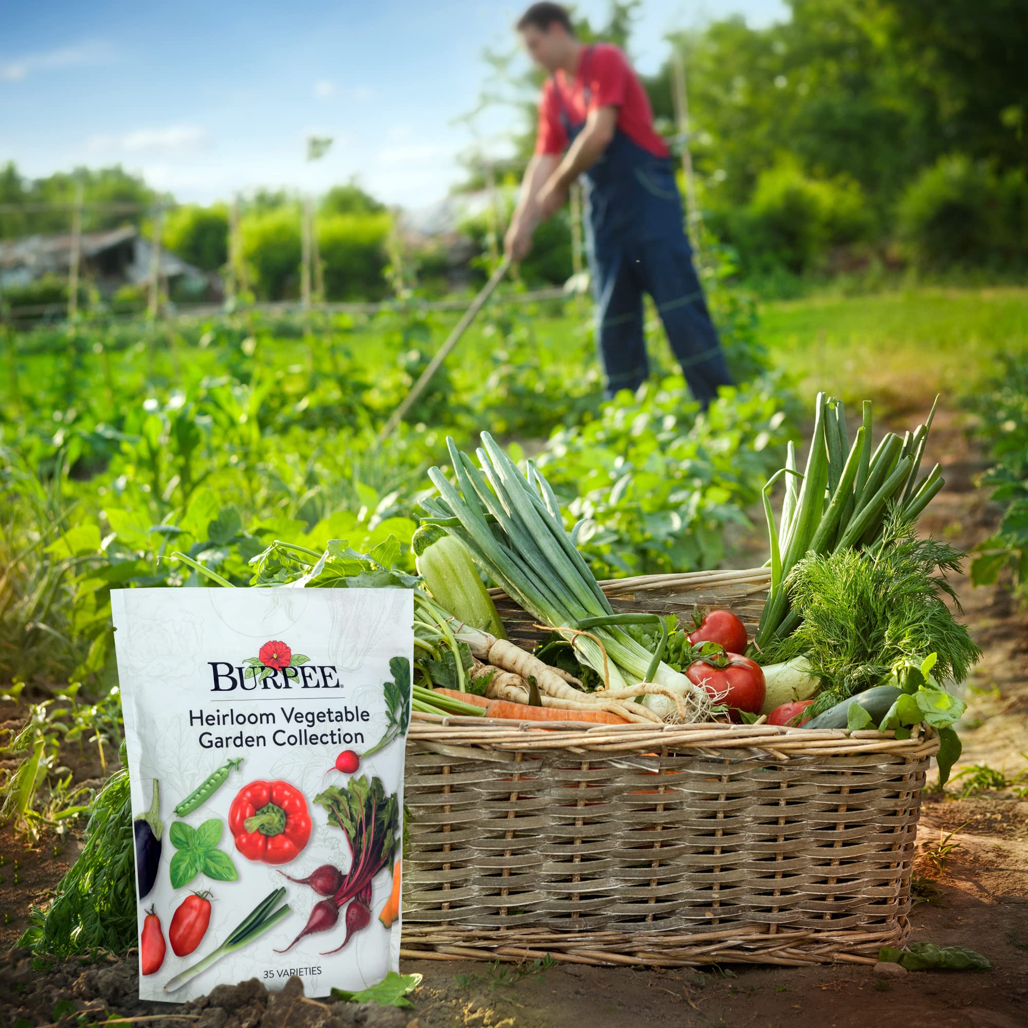 Burpee garden-ready seeds shown indoors or outdoors for year-round produce