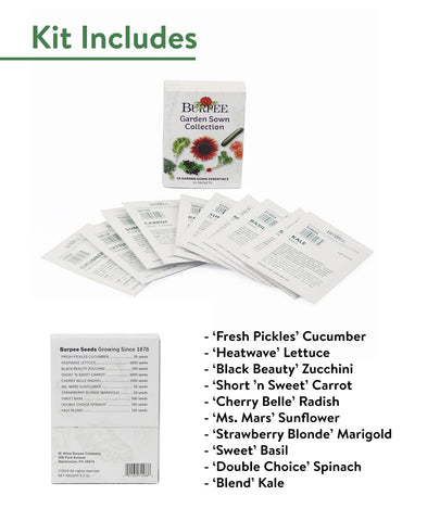Burpee Garden Sown basil seeds packet for fragrant, fresh herbs