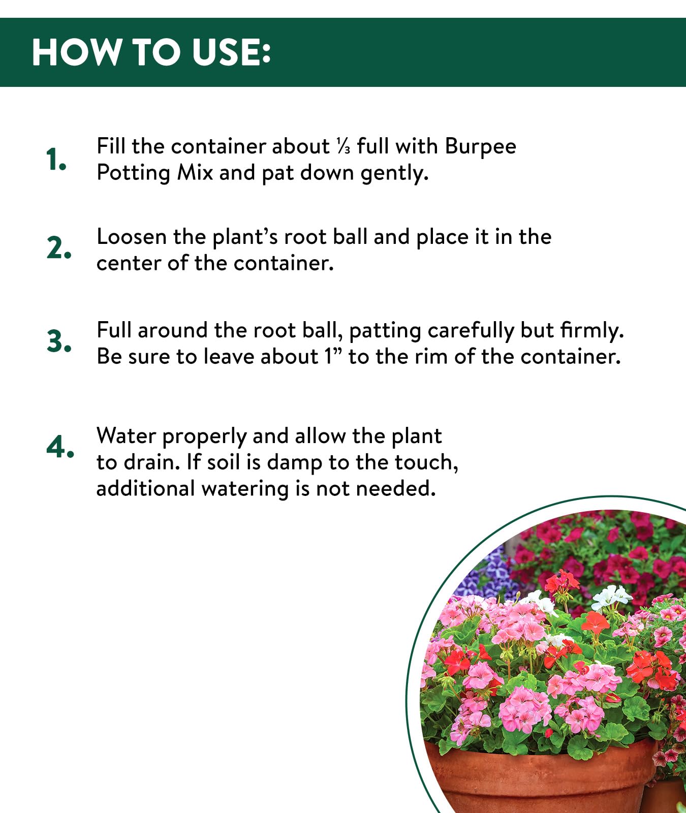 Burpee 9 Quarts Potting Mix OMRI label close-up confirms organic listing
