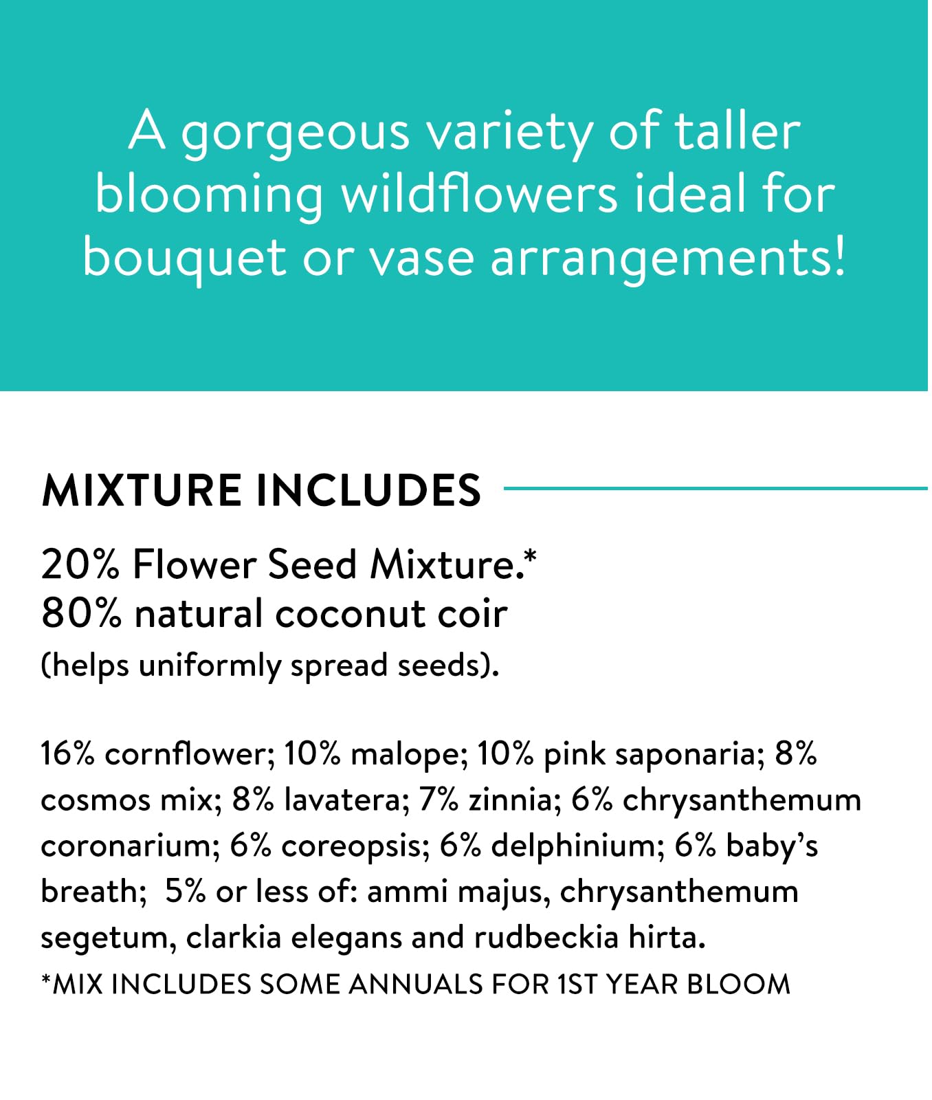 Burpee cutting mix includes zinnias and coreopsis for varied color.