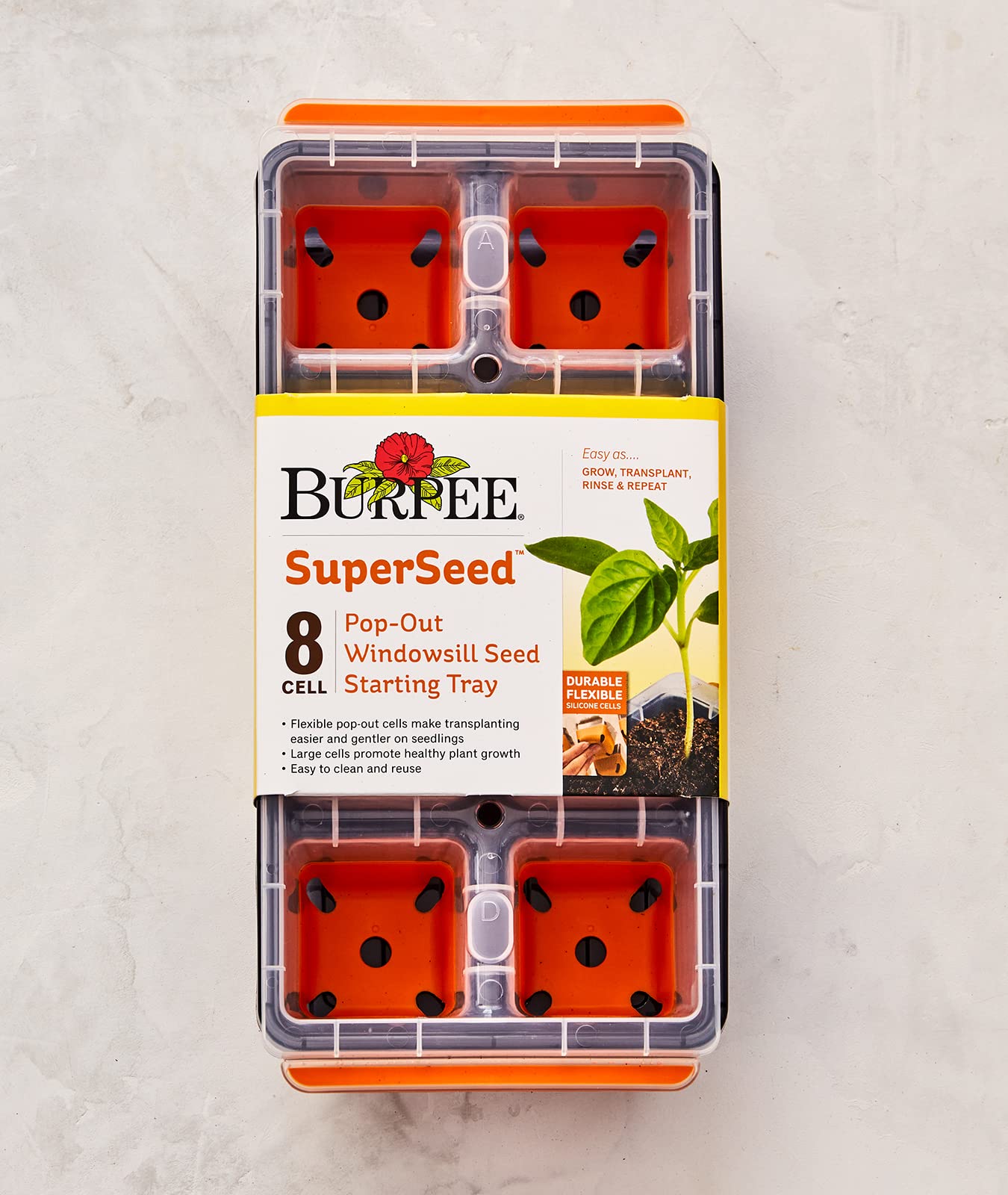 Dishwasher-safe Burpee SuperSeed tray ready for reuse