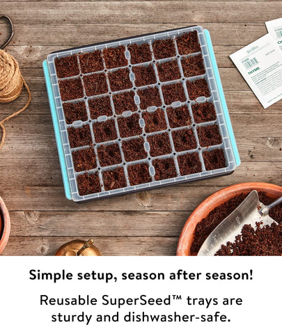 Burpee SuperSeed drainage slots improve soil aeration for healthier germination