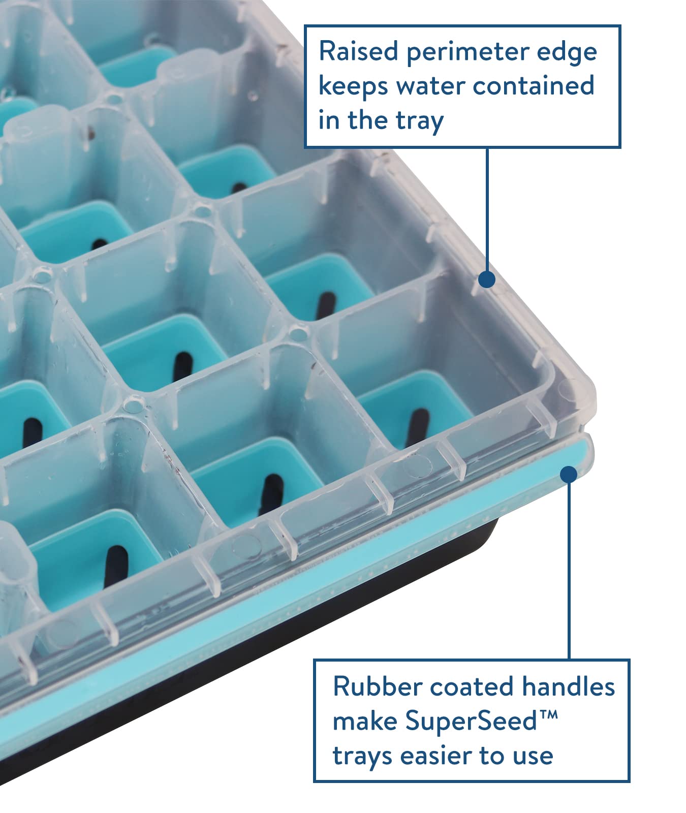 Burpee SuperSeed soft silicone cradle protects delicate seedlings during handling